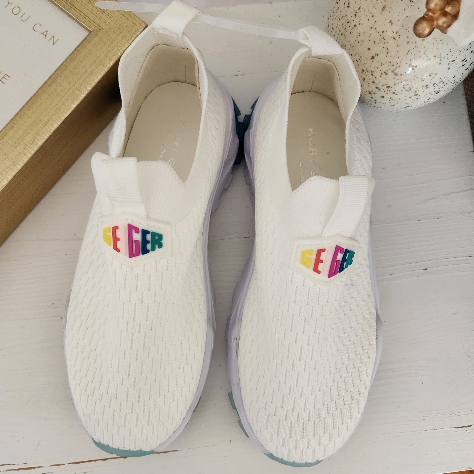 NWOT Kurt Geiger London The New Mini Lettie Knit Shoes Size 4M