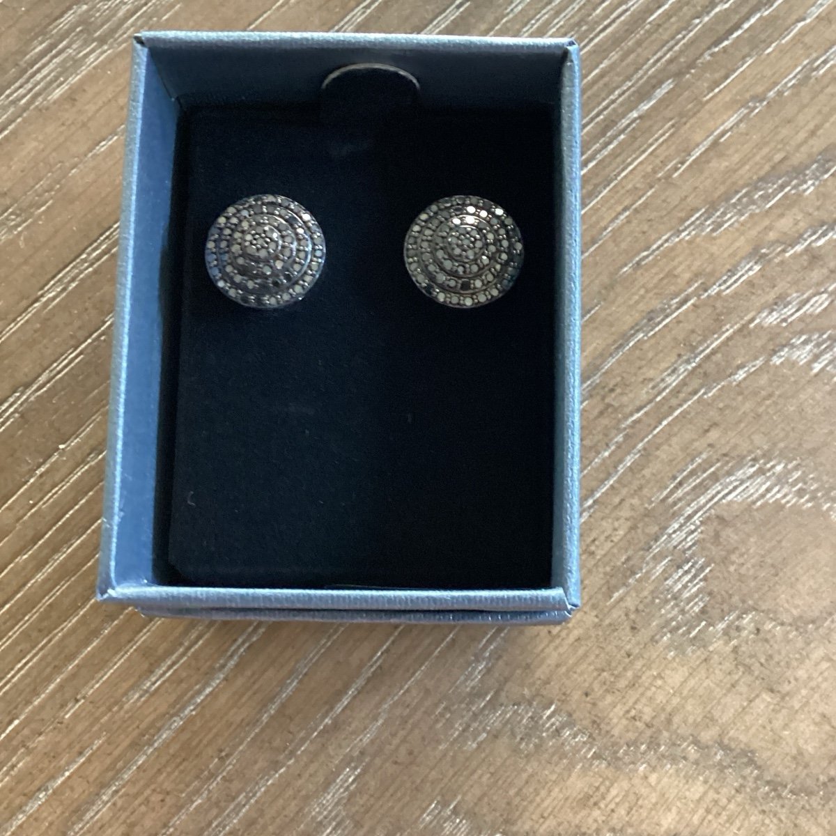 HSN Colleen Lopez pave black diamond earrings 1CTW NWT 390