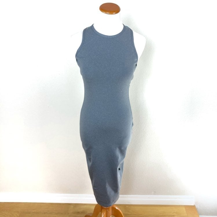 Lululemon Picnic Play Dress Heathered Slate Gray / Tranquil Blue Women's Sz 4