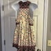 Free People Sleeveless Collared Boho Flowy Key Hole Tank V-Neck Tunic- Medium