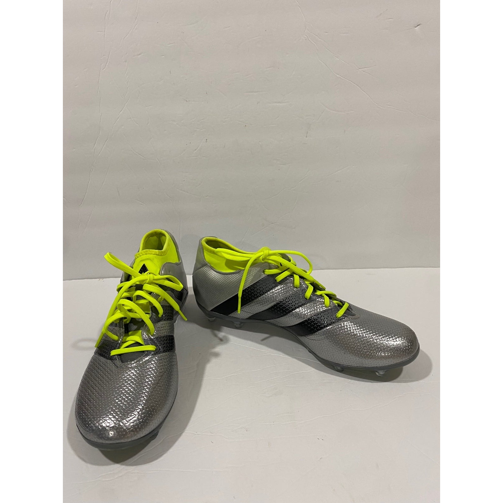 Adidas Ace 16.2 Primemesh FG/AG Soccer Cleats Silver Neon Yellow Mens Size 10