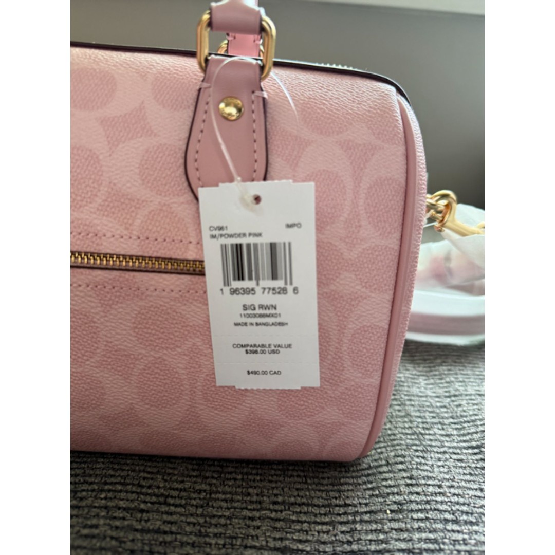 COACH Rowan Satchel Bag in Powder Pink Signature Canvas - NWT - FREE SHIPPING!!