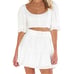 NWT Show Me Your MuMu Fiona Skirt in White Linen Size XS Retail 138