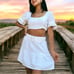NWT Show Me Your MuMu Fiona Skirt in White Linen Size XS Retail 138