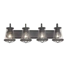 Home Decorators Georgina 30 4-light Weathered Iron Industrial Vanity Light