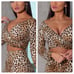 Leopard Print S Crop Top