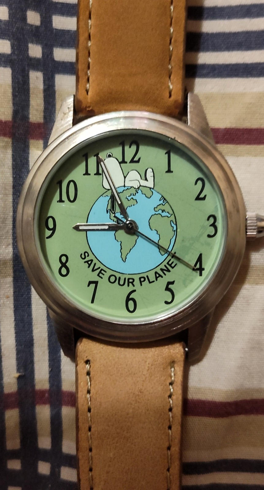 Vintage PEANUTS Snoopy Earth Day Watch