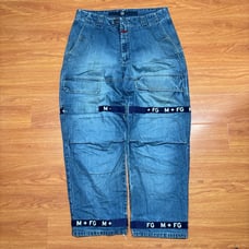Vintage Y2K Marithe Francois Girbaud Wide Leg Baggy Jeans Size 40 X 34
