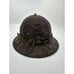 Vintage Root Beer Glass Seed Bead Ladies Sunday Hat Lamp Shade with Floral Bead