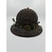 Vintage Root Beer Glass Seed Bead Ladies Sunday Hat Lamp Shade with Floral Bead