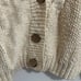 NWOT Natural Life Cream Short Sleeve V-Neck Cardigan Sweater Womens Medium