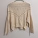 NWOT Natural Life Cream Short Sleeve V-Neck Cardigan Sweater Womens Medium