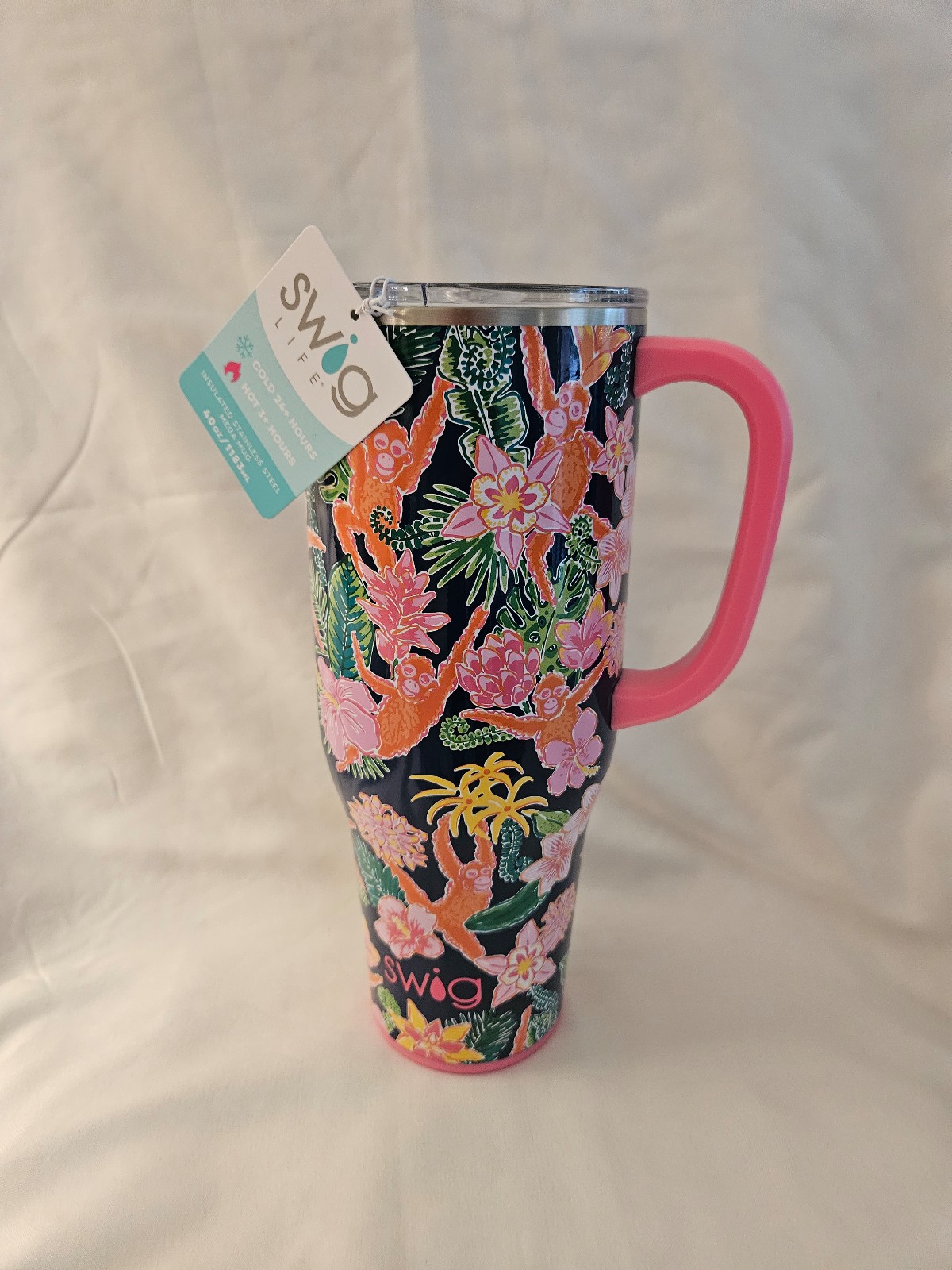 SWIG Life 40 oz Insulated Stainless Steel Mega Mug Jungle Gym NWT