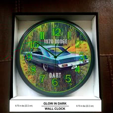 Glow in the Dark Wall Clock 1970 Dodge Dart Wall Clock New!