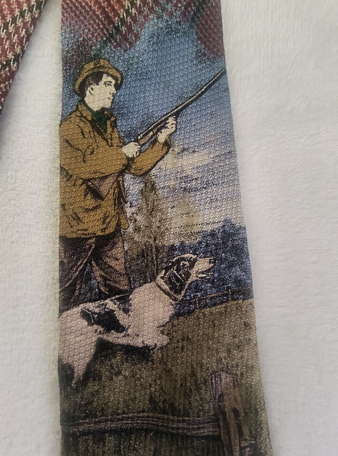 Abercrombie & Fitch Gentlemens Clothiers Tie Hunting Dog 100% Silk Made in Italy