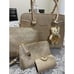 Women's Fashion Handbags Tote Shoulder Bag Top Handle Purse Set 4pcs - Gold