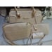 Women's Fashion Handbags Tote Shoulder Bag Top Handle Purse Set 4pcs - Gold