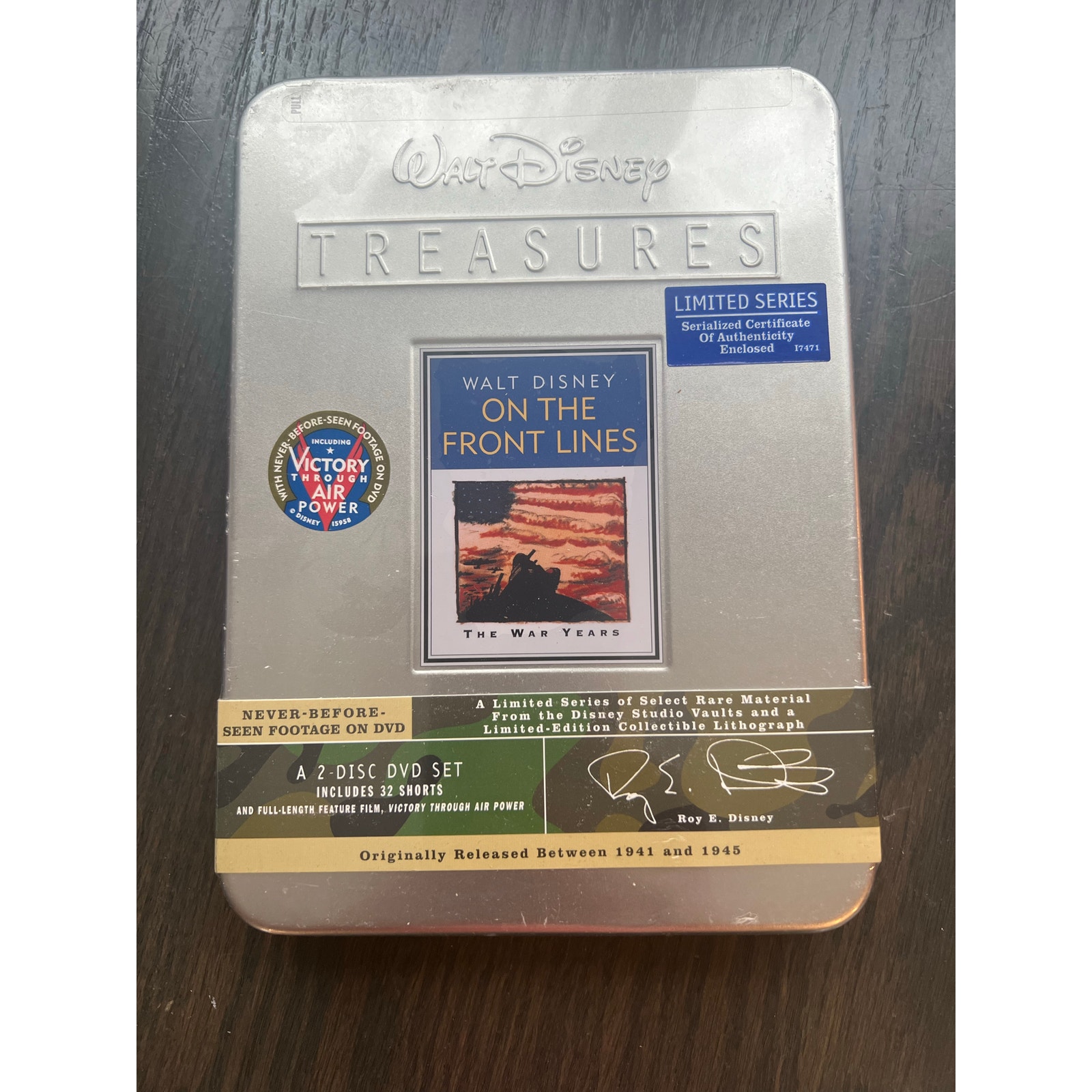 Walt Disney Treasures: On The Front Lines 2-disc DVD Set In Tin New, Sealed