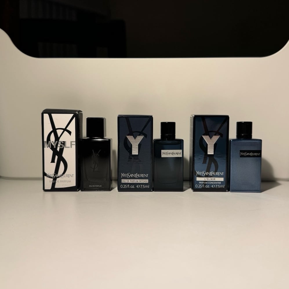 YSL Cologne Bundle: Myself + Y EDP Intense + Y L’Elixir, 7.5ml / 0.25oz each