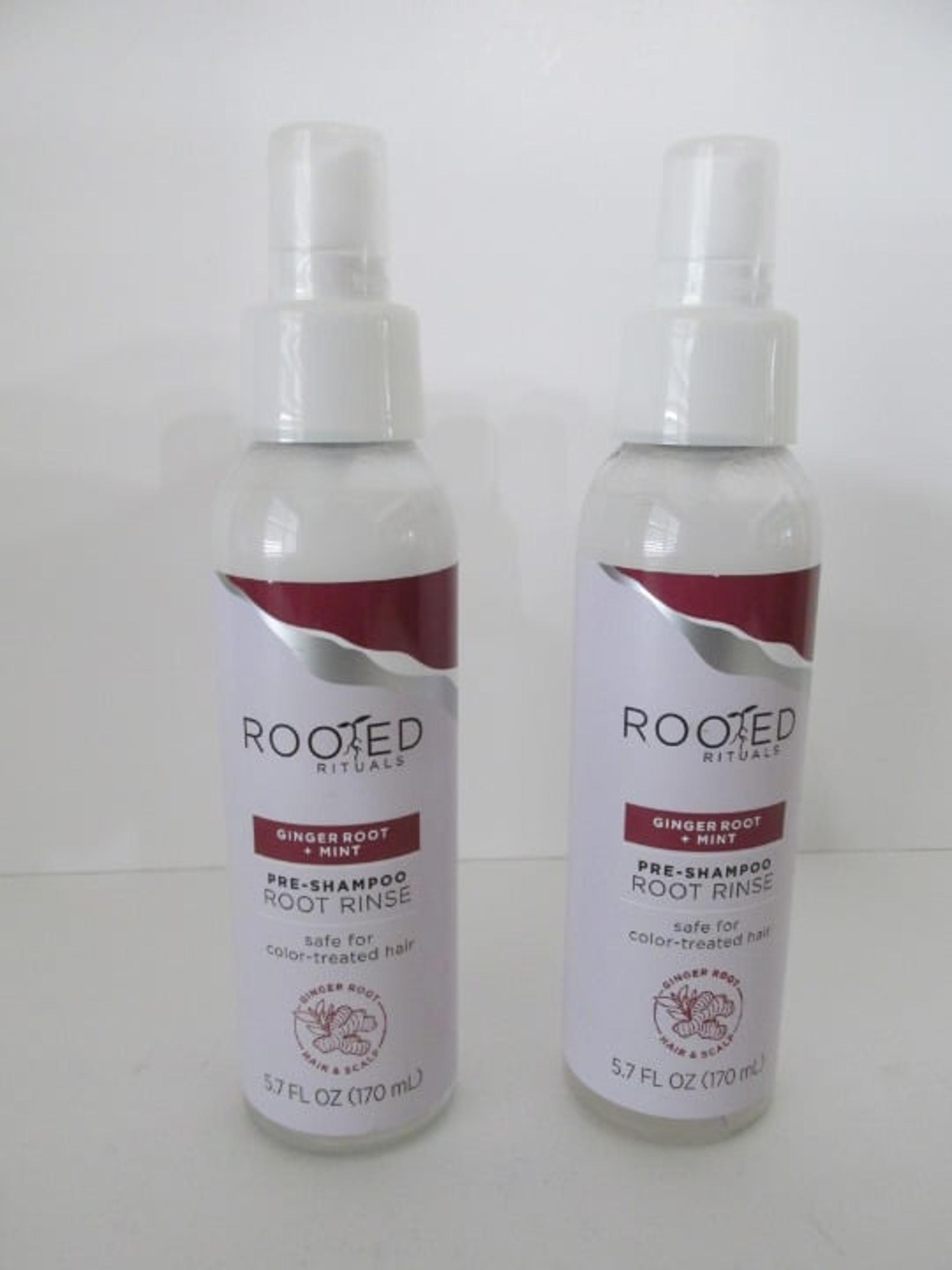 (2) Rooted Rituals Pre-Shampoo Root Rinse with Ginger Root & Mint