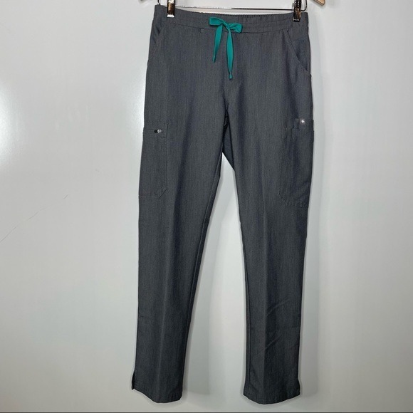 Figs Womens Gray Nursing Scrub Pants Xsmall