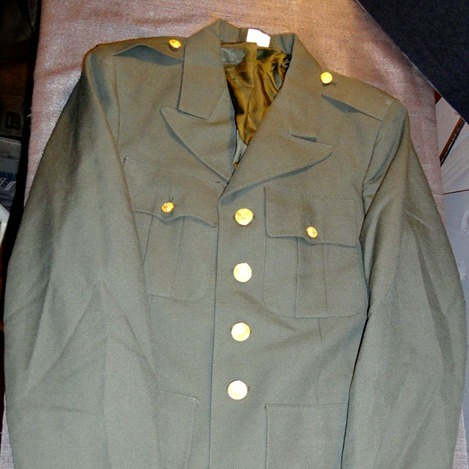 sz36L USGI MILITARY SERGE AG-344 CLASS 3 DRESS GREEN ARMY UNIFORM JACKET LD 2807