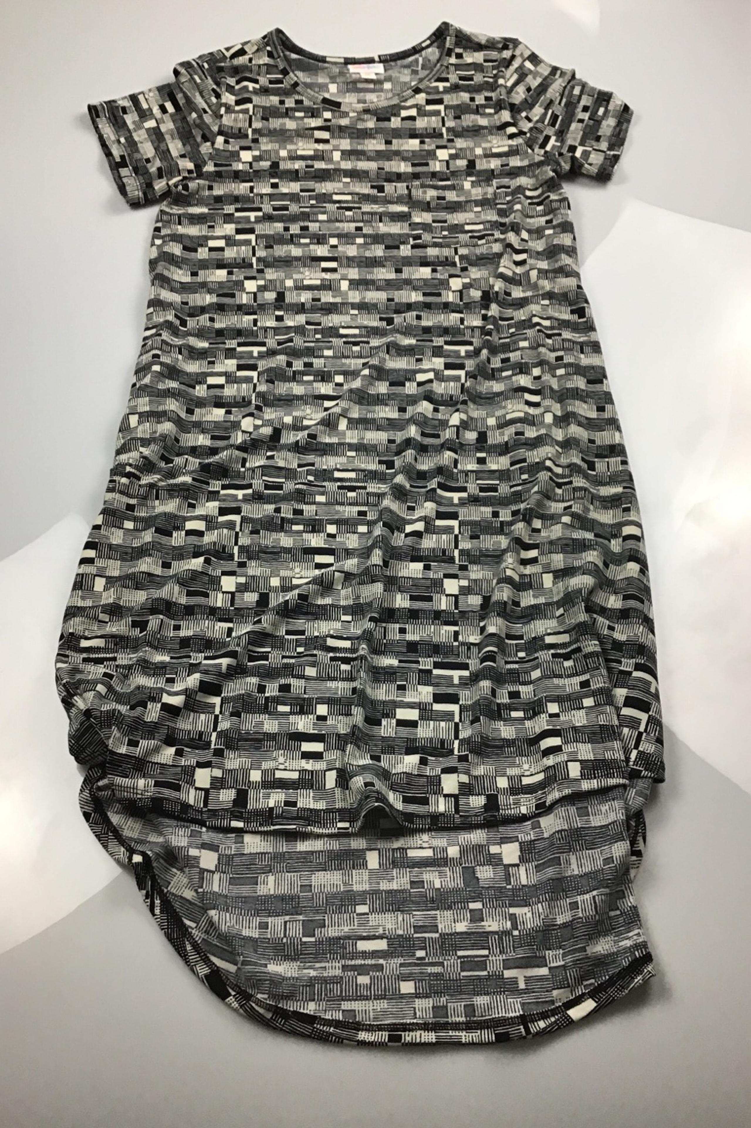 LuLaRoe women’s T-shirt dress maxi white/black size XS