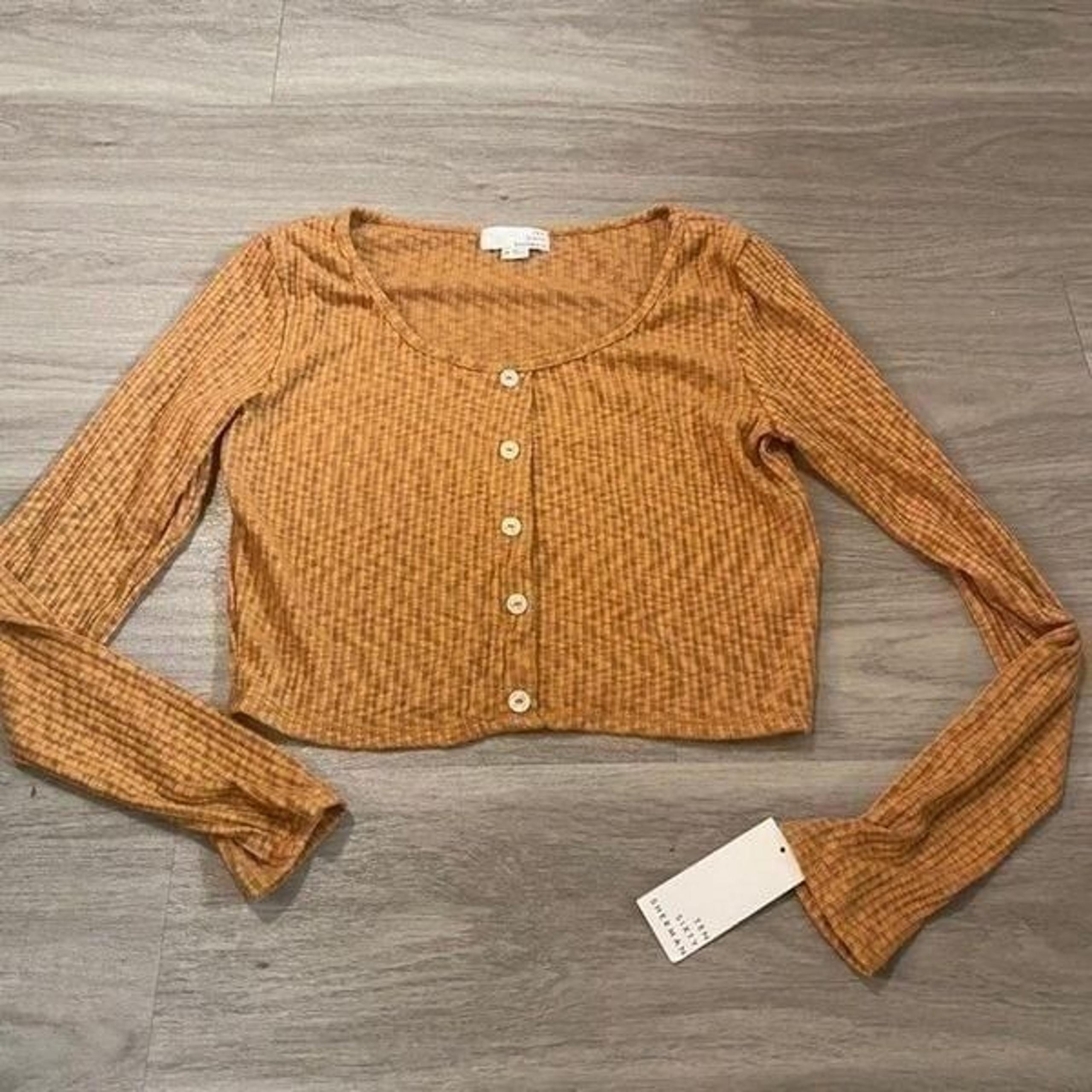 Ten sixty Sherman button down crop top