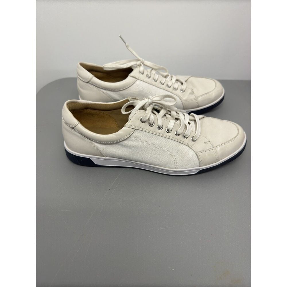 Cole Haan Mens 11 Sneaker Cream Sport Oxford Canvas & Leather Shoes C12396 #33