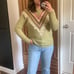 Vintage Mock neck 100% wool pullover Sweater. Size S