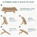 POOCH-LABS Wooden Cat Scratcher