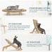 POOCH-LABS Wooden Cat Scratcher