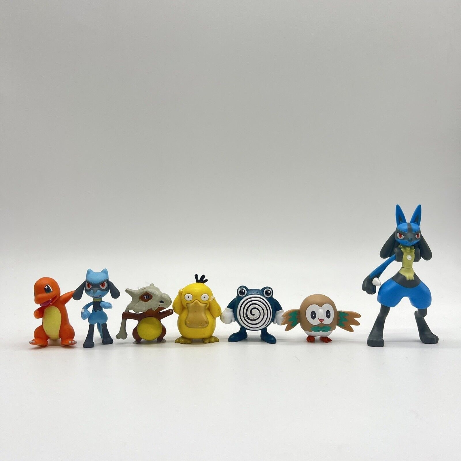 Pokemon Mixed Brand Figure 7 Lot Tomy WCT Poliwhirl Psyduck Owlette Charmander
