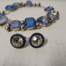Vintage crystal choker with matching earrings