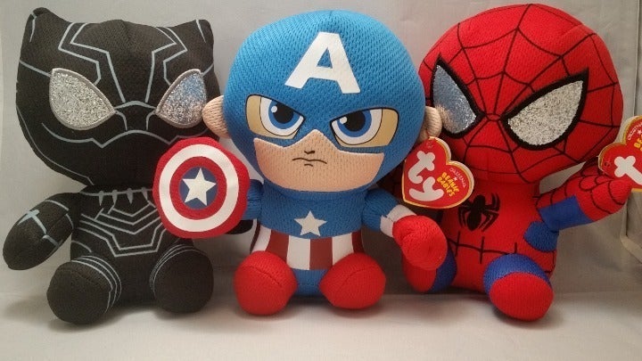LOT OF 3 Ty Collectible MARVEL Avengers 6 - 8 Beanie Babies NWT