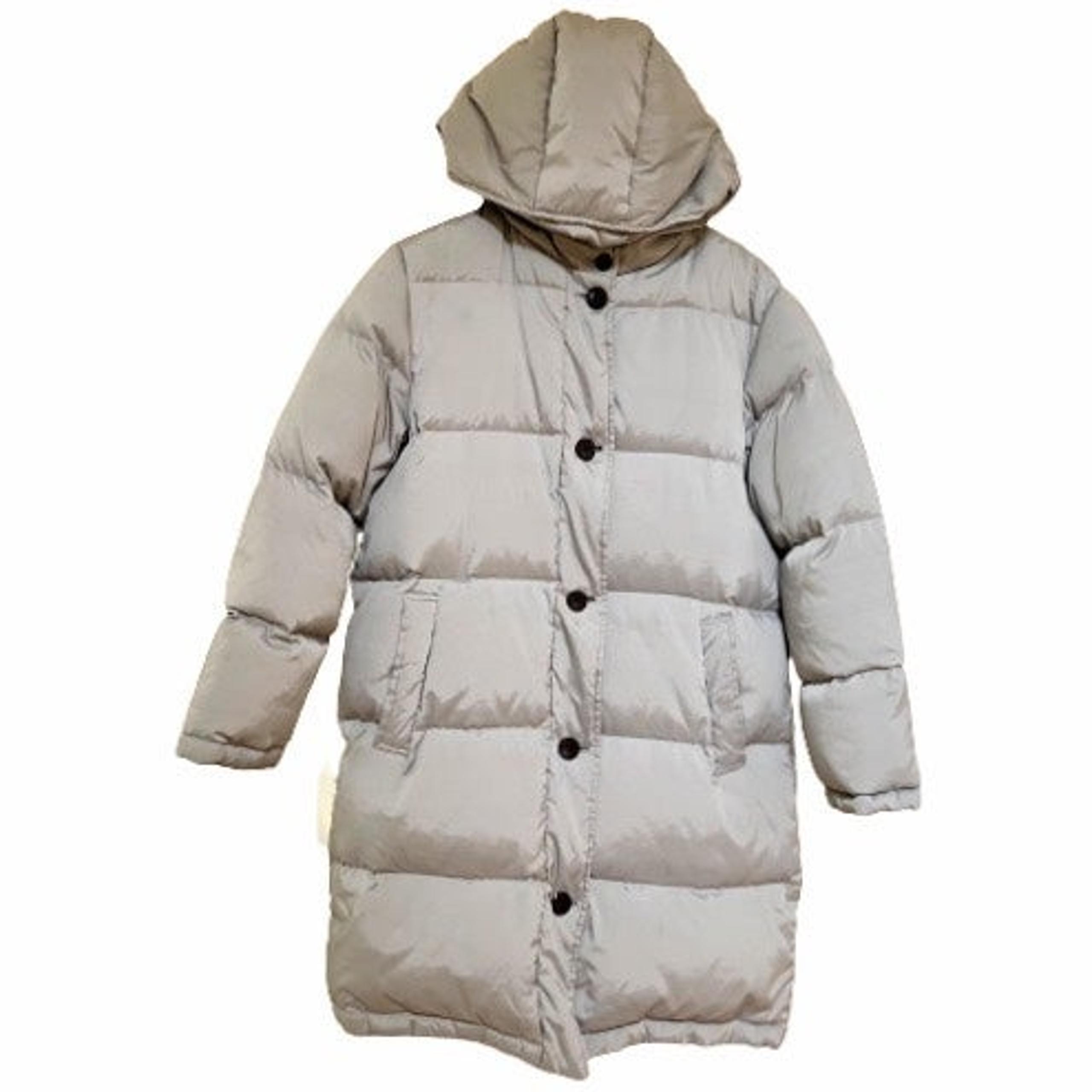 Calvin Klein silver grey long puffer down jacket coat women size 4 - super warm