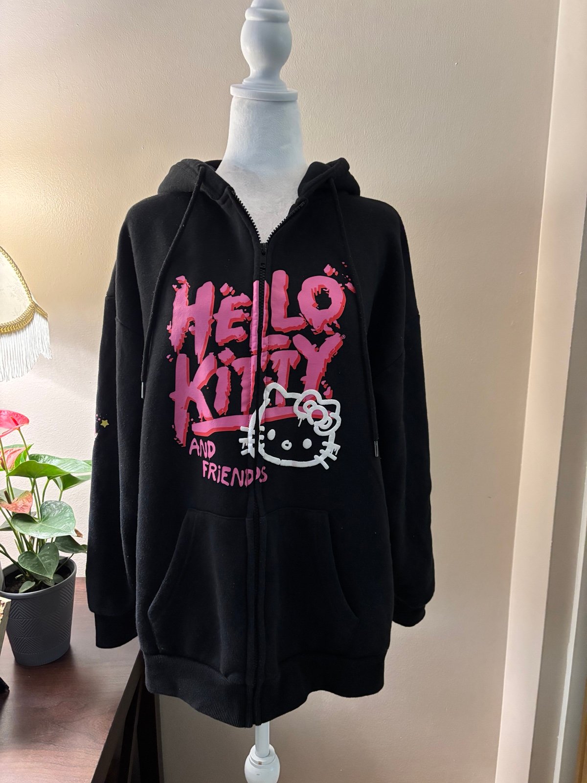 Hello Kitty & Friends fleece zip up hoodie Size M