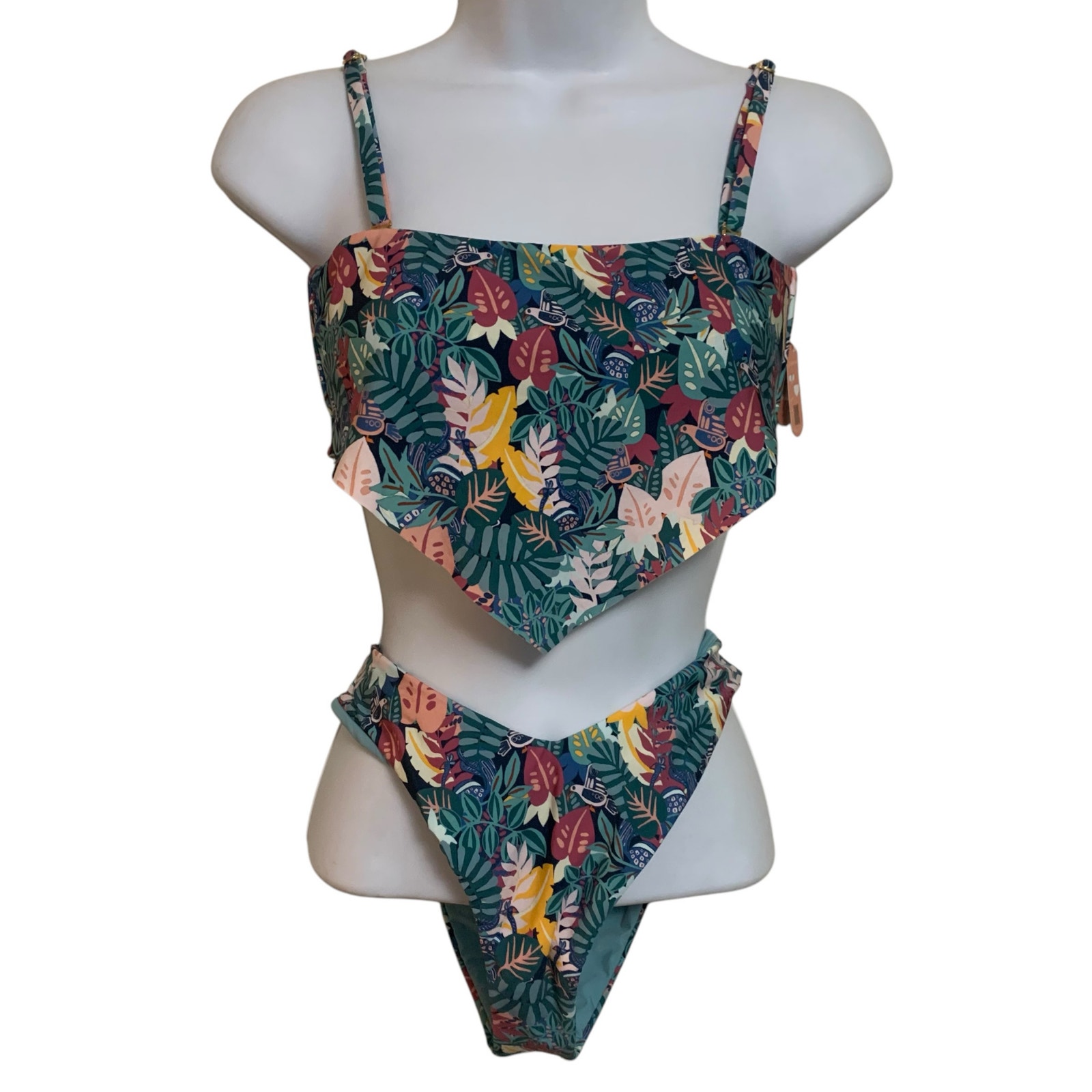 NWT! B.SWIM Tropicalia 2-Piece Bikini Womens Size M