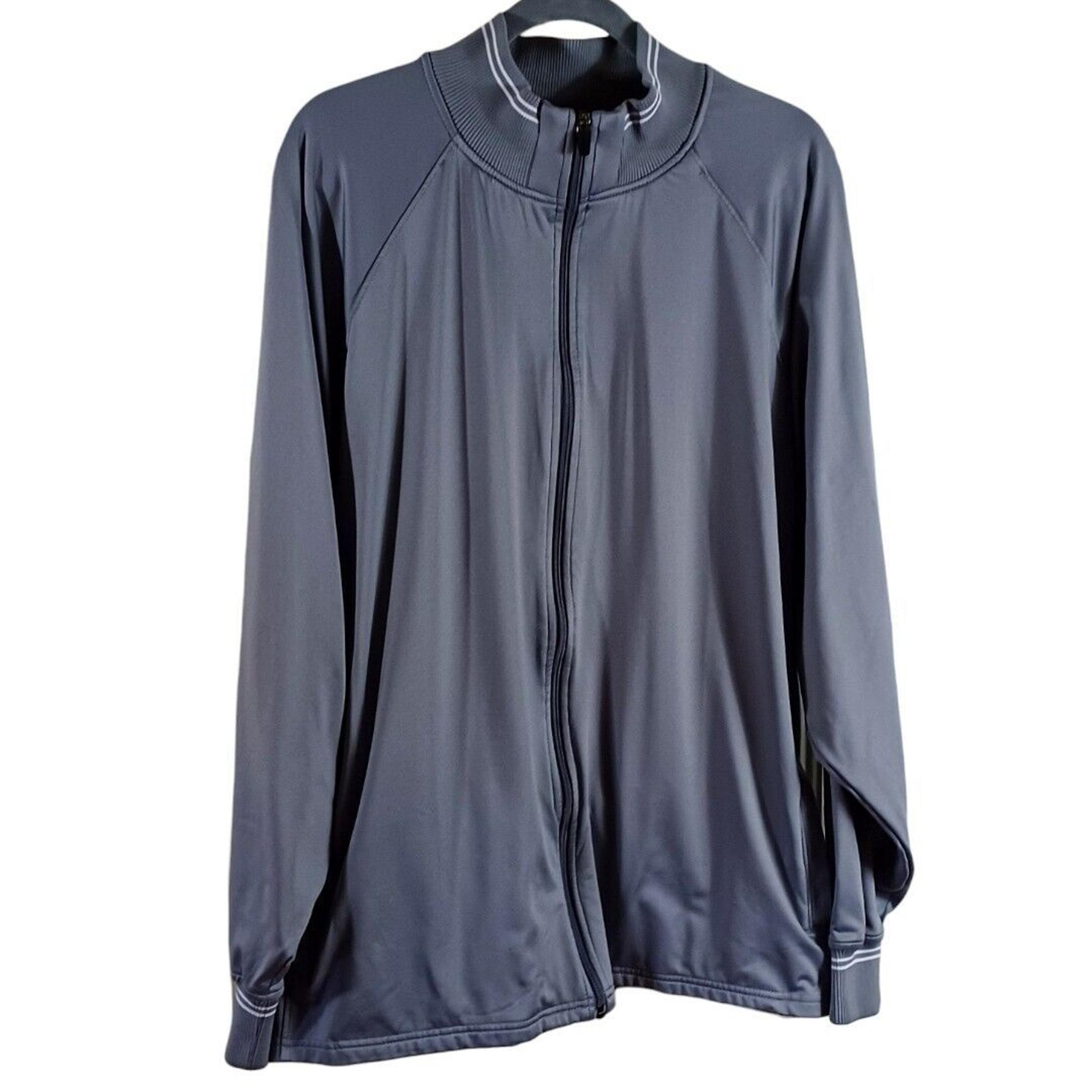 Russell Athletic Mens Full Zip Track Warm-Up Casual Jacket Extra Large XL Gray