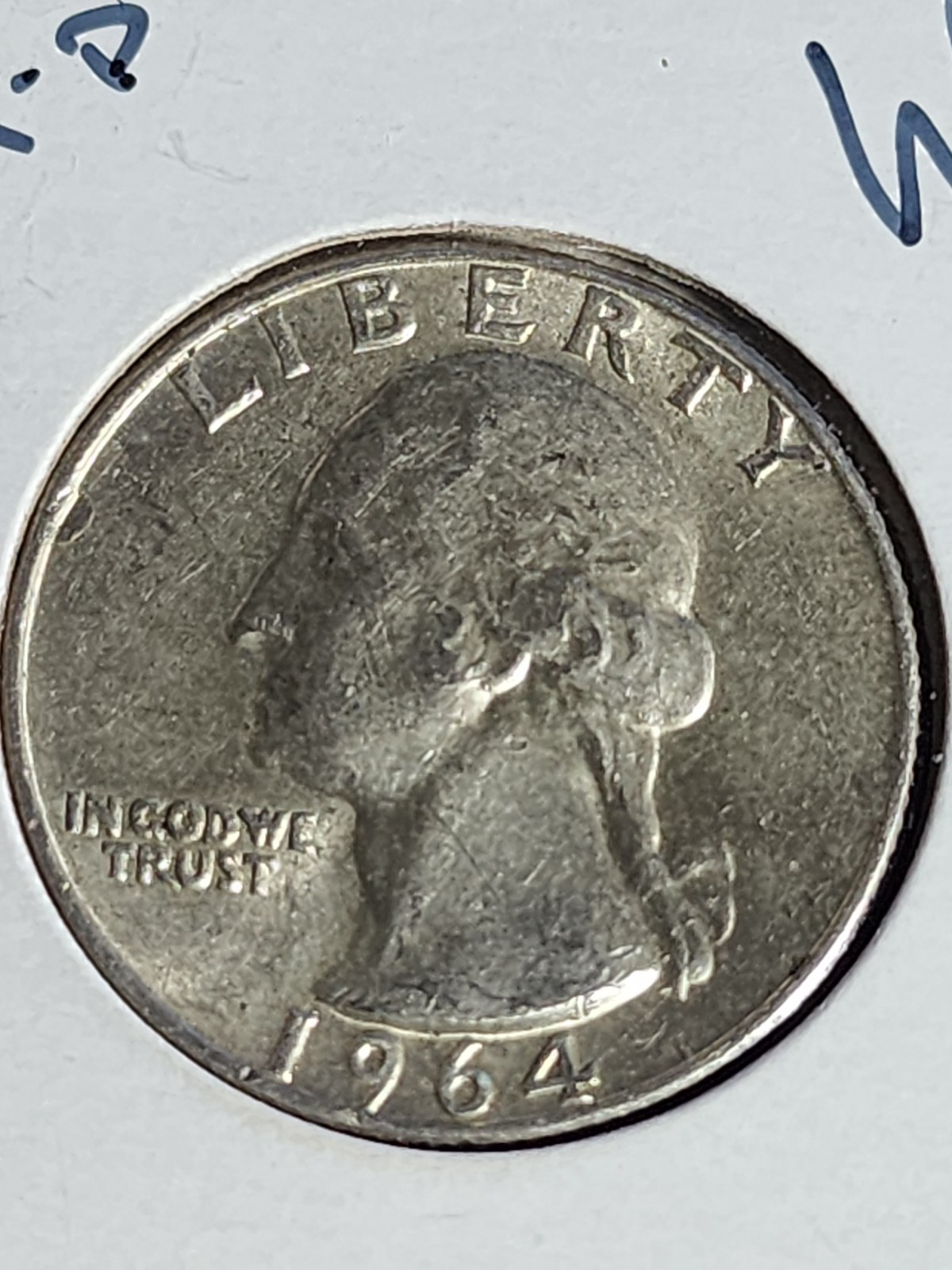 1964-D mint state silver quarter