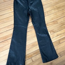 Ralph Ralph Lauren black leather studded Y2K flare pants