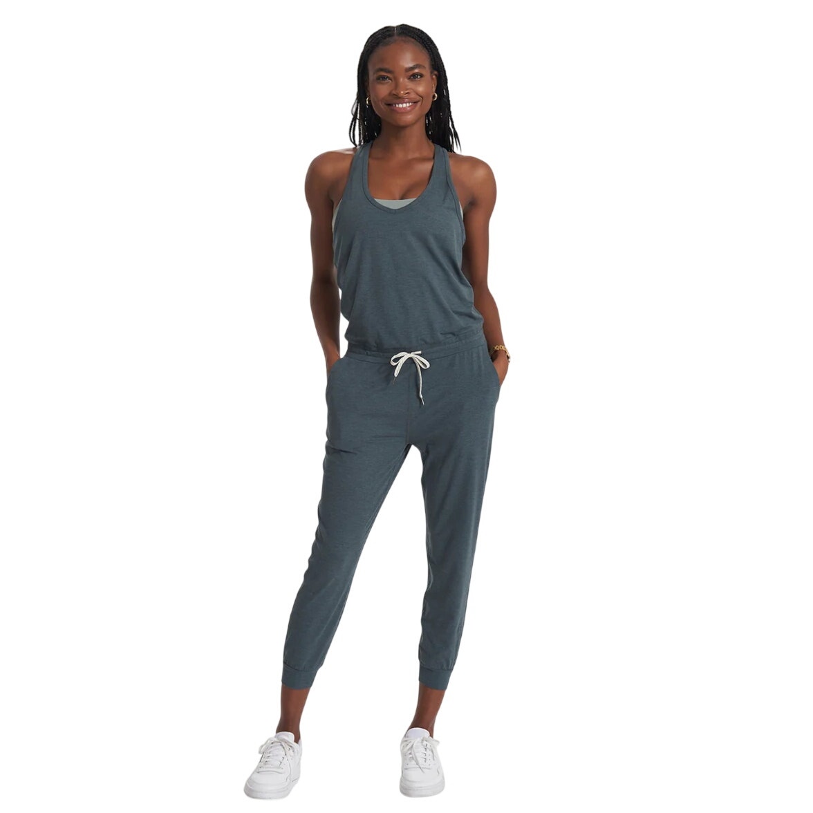 VUORI Lux Jumpsuit Stone Heather Large NWT*