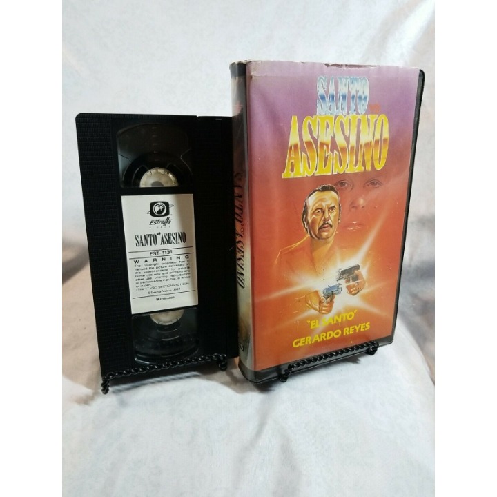 Santo vs Asesino RARE VHS Mexicano Espanol El Santo Gerardo Reyes