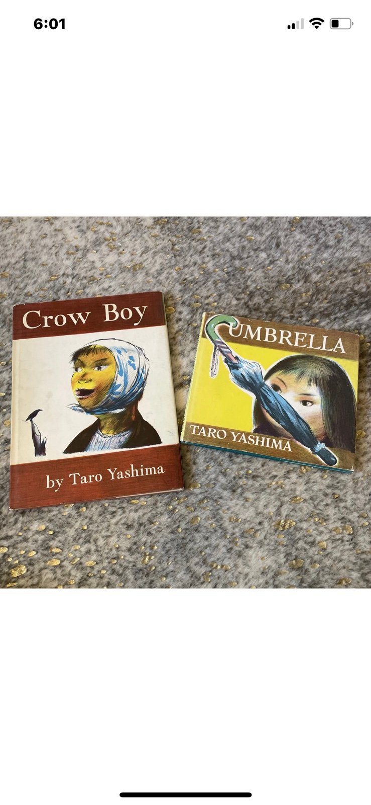 RARE Crow Boy And Umbrella By taro yashima Both Signed/Art Copies, 7th Printing