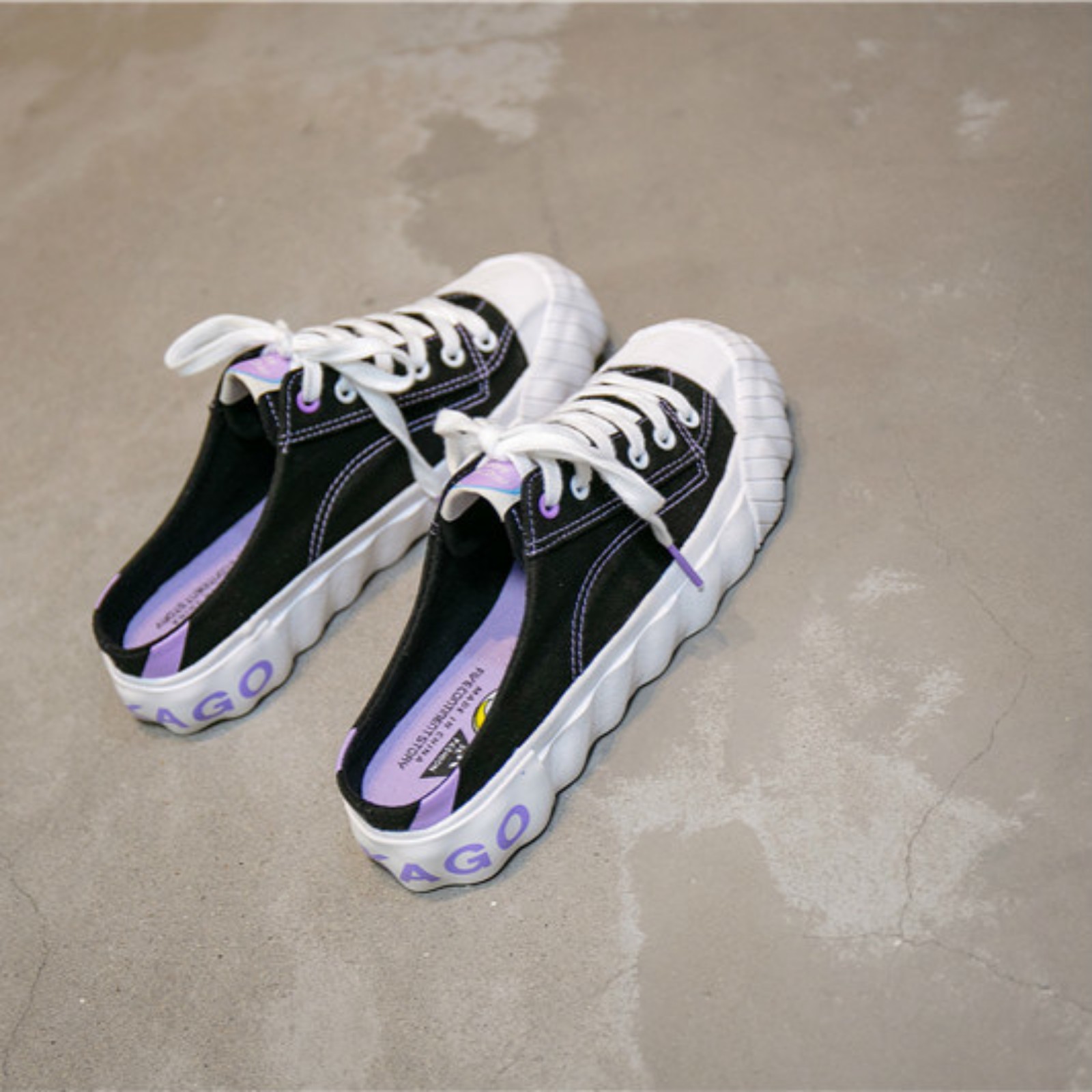 Classical Slipper School Women Flat Vulcanized Casual Canvas Shoes (SXW20-JF113)