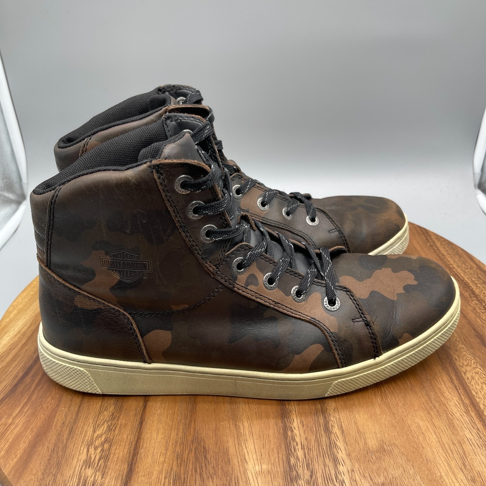 Harley Davidson Bateman Shoes Mens Size 11 M Brown Camo Casual Walking Sneakers