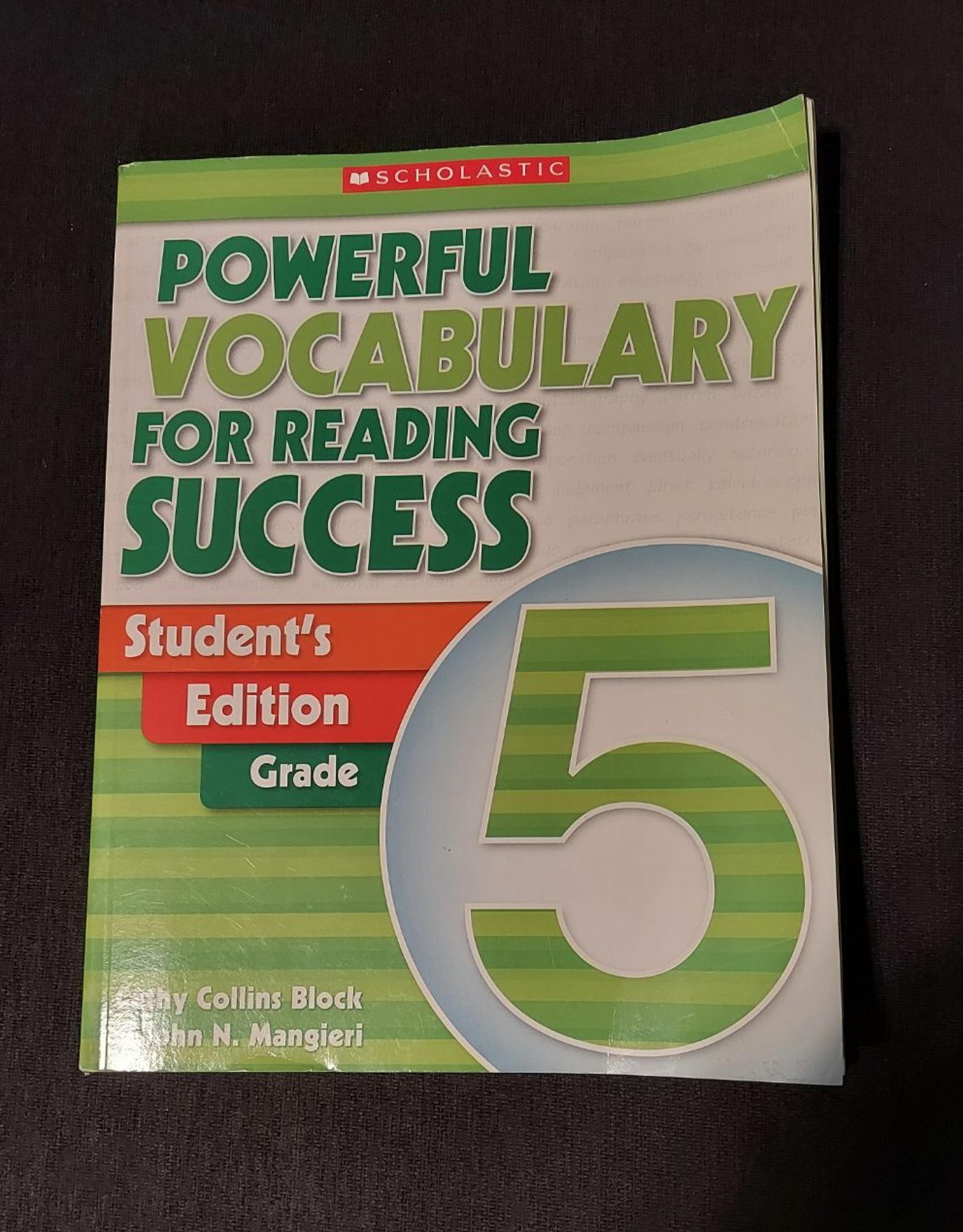 Scholastic Grade 5 Vocabulary