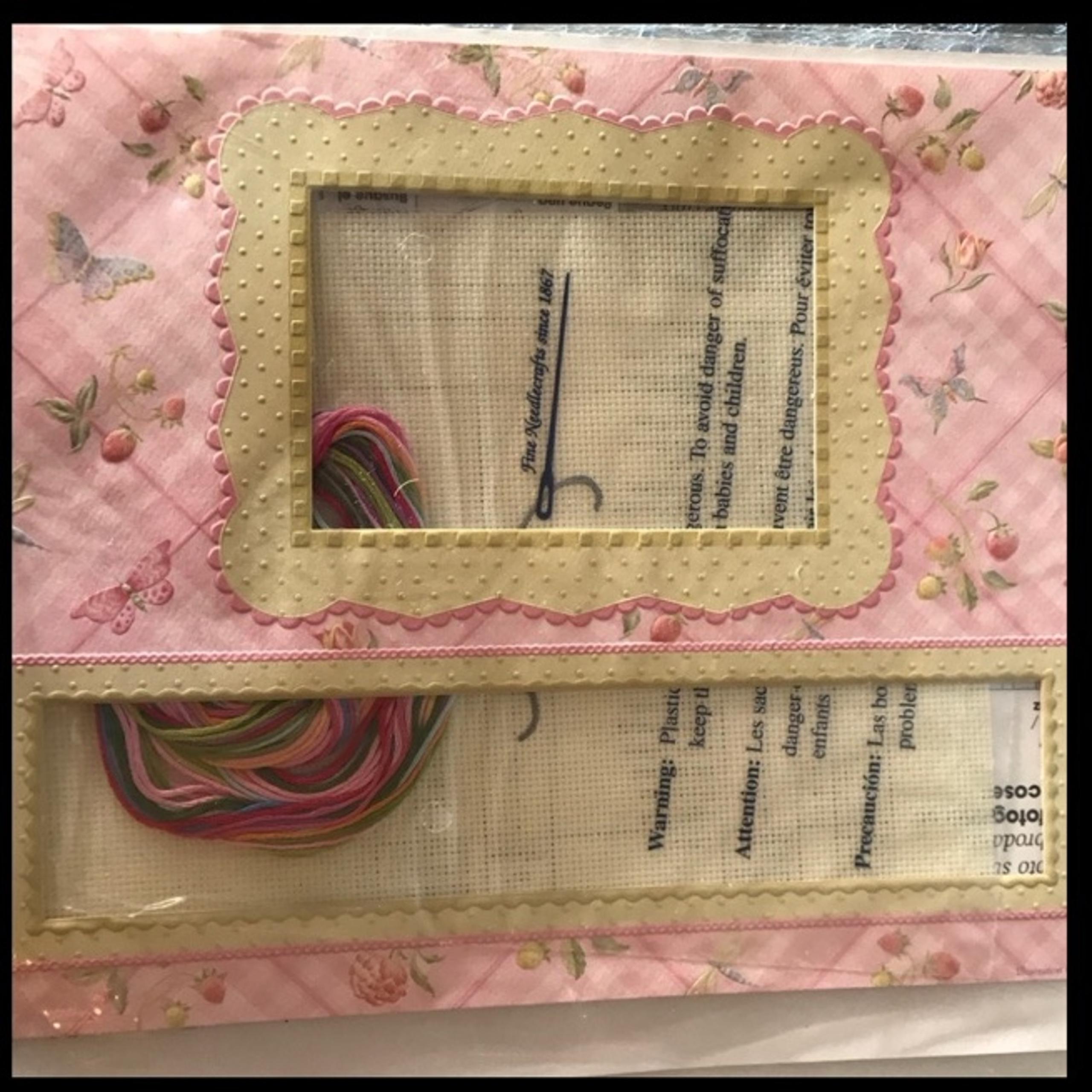 Plaid Bucilla Counted Cross Stitch No. 43284 Personalized 8 x10 Embossed Mat