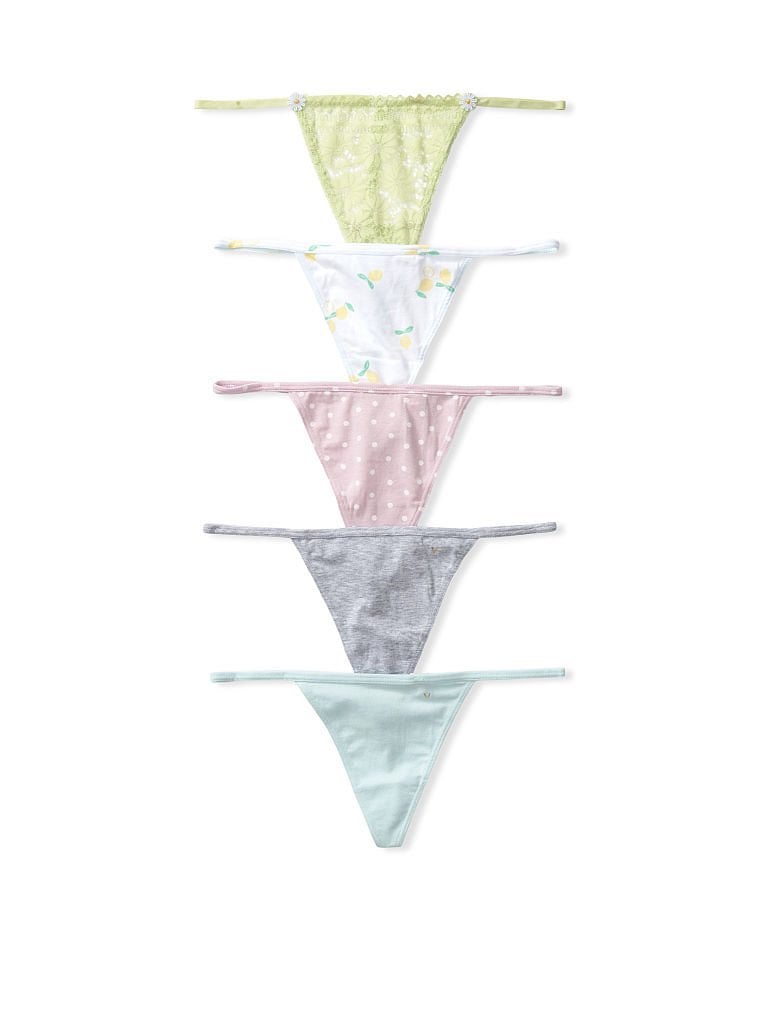 VS 5-pack Cotton V-String Panties Smalll