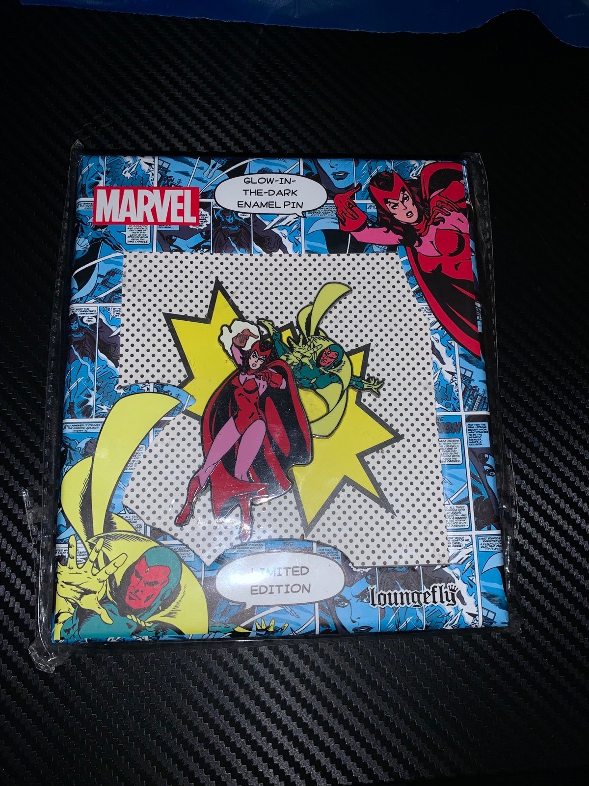 Loungefly Marvel Scarlet Witch & Vision LE 600 Glow In The Dark Enamel Pin FYE